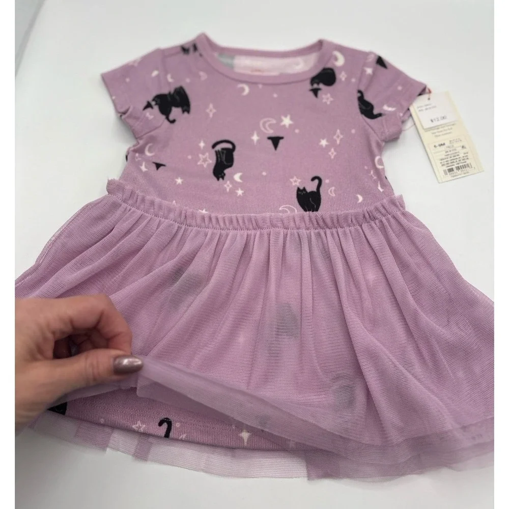 NEW infant girls size 6/9 months Cat & Jack Halloween outfit dress. Sooo soft